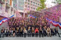 Colour crackers bursting filled the event with joyous atmosphere.